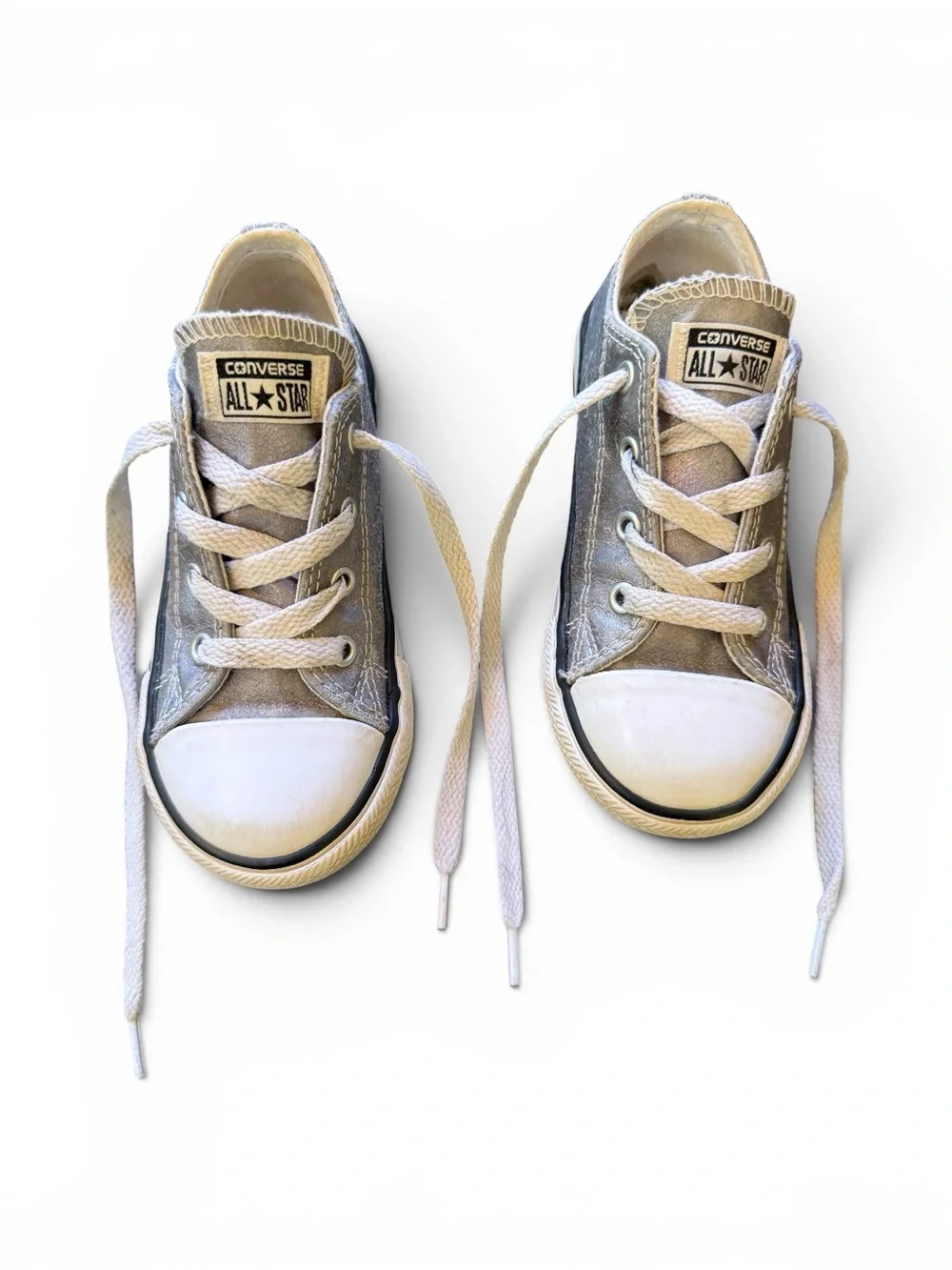 Converse All-Star Kids Low Top Sneakers in Silver / Hologram